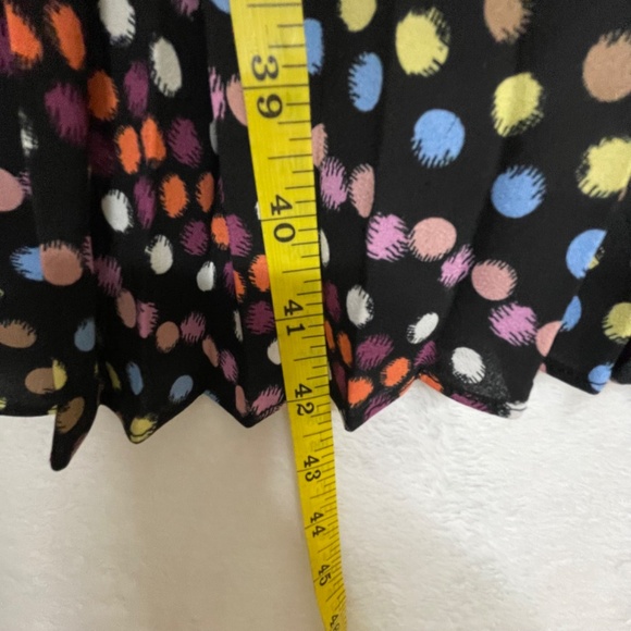 Nanette Lepore Multicolor Polka Dot Smocked High Neck Dress Size 10 - Picture 11 of 11